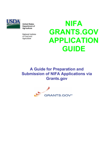NIFA GRANTS.GOV APPLICATION