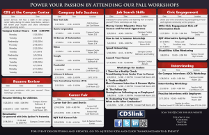 Power your passion by attending our Fall workshops Company Info Sessions