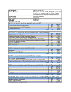 Adjunct Survey F12 Survey Name: