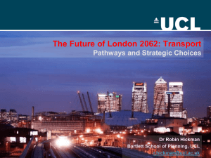 The Future of London 2062: Transport  Pathways and Strategic Choices