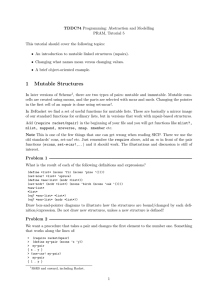 TDDC74 Programming: Abstraction and Modelling PRAM, Tutorial 5