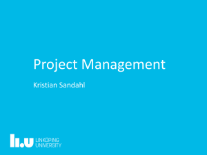 Project Management Kristian Sandahl