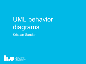 UML behavior diagrams Kristian Sandahl