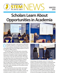 NEWS Scholars Learn About Opportunities in Academia STEM