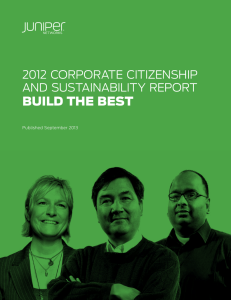 Build the Best 2012 Corporate Citizenship and sustainability report published september 2013