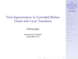 Fluid Approximation to Controlled Markov Chains with Local Transitions A.Piunovskiy