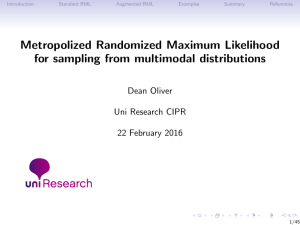Metropolized Randomized Maximum Likelihood for sampling from multimodal distributions Dean Oliver