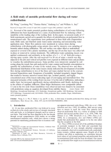 A field study of unstable preferential flow during soil water redistribution