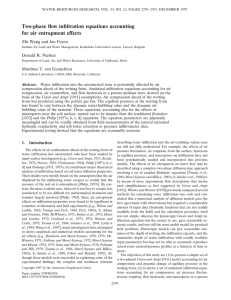 Two-phase flow infiltration equations accounting for air entrapment effects Donald R. Nielsen