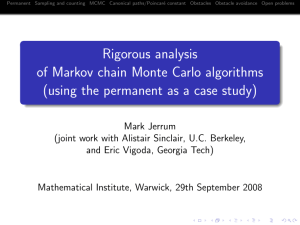 Rigorous analysis of Markov chain Monte Carlo algorithms