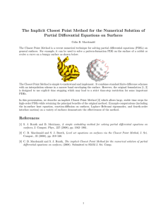 The Implicit Closest Point Method for the Numerical Solution of