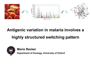 Antigenic variation in malaria involves a highly structured switching pattern Mario Recker