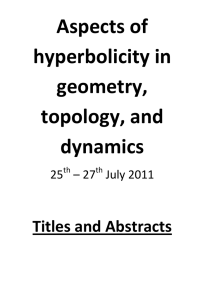 Aspects of hyperbolicity in geometry, topology, and