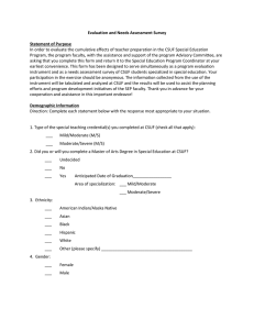 Evaluation and Needs Assessment Survey Statement of Purpose