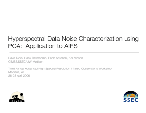 Hyperspectral Data Noise Characterization using PCA:  Application to AIRS