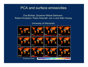 PCA and surface emissivities