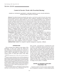 Review Article Control of Invasive Weeds with Prescribed Burning