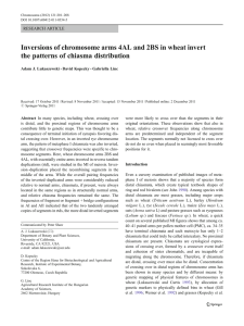 Inversions of chromosome arms 4AL and 2BS in wheat invert