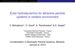 Euler hydrodynamics for attractive particle systems in random environment C. Bahadoran