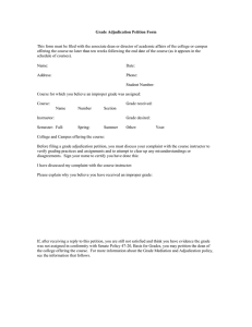 Grade Adjudication Petition Form