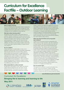 Curriculum for Excellence Factfile – Outdoor Learning
