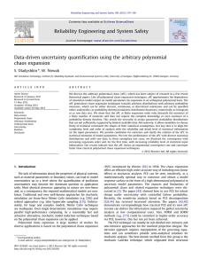 Data-driven uncertainty quantiﬁcation using the arbitrary polynomial chaos expansion S. Oladyshkin