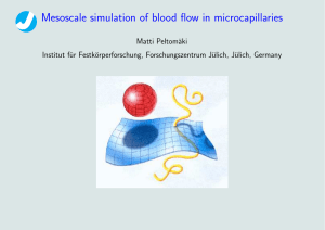 Mesoscale simulation of blood flow in microcapillaries Matti Peltom¨aki