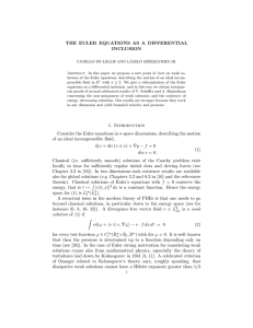 THE EULER EQUATIONS AS A DIFFERENTIAL INCLUSION