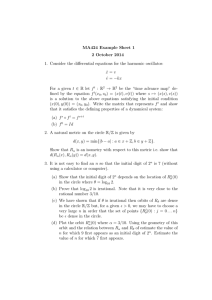 MA424 Example Sheet 1 2 October 2014