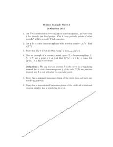 MA424 Example Sheet 3 26 October 2015