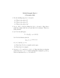 MA424 Example Sheet 4 4 November 2015