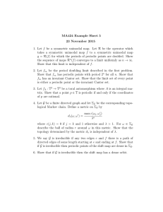 MA424 Example Sheet 5 23 November 2015