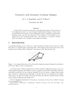 Geometry and dynamics of planar linkages M. L. S. Magalh˜ aes