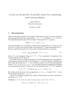 A note on the growth of periodic points for commuting 1 Introduction