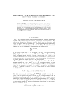 AMENABILITY, CRITICAL EXPONENTS OF SUBGROUPS AND GROWTH OF CLOSED GEODESICS