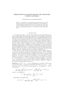 CORRELATIONS OF LENGTH SPECTRA FOR NEGATIVELY CURVED MANIFOLDS