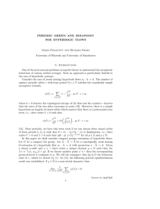 PERIODIC ORBITS AND HOLONOMY FOR HYPERBOLIC FLOWS Mark Pollicott and Richard Sharp