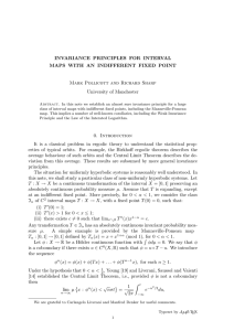 INVARIANCE PRINCIPLES FOR INTERVAL MAPS WITH AN INDIFFERENT FIXED POINT