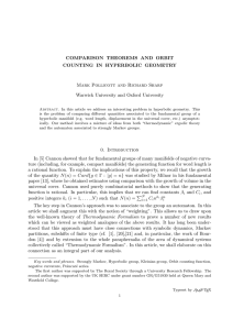 COMPARISON THEOREMS AND ORBIT COUNTING IN HYPERBOLIC GEOMETRY