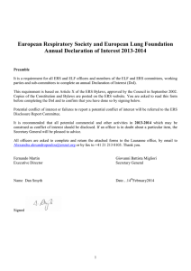 European Respiratory Society and European Lung Foundation