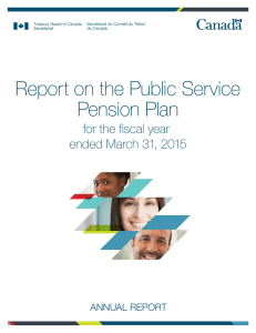 Report on the Public Service Pension Plan for the fiscal year