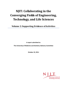 NJIT: Collaborating in the Converging Fields of Engineering, Technology, and Life Sciences
