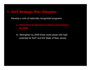 1.  NJIT Strategic Plan Objective:
