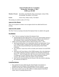 Liberal Studies Review Committee Wednesday, December 4, 2013 10:00 a.m. ED 200