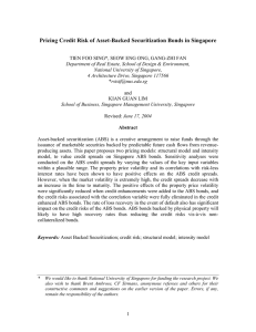 Pricing Credit Risk of Asset-Backed Securitization Bonds in Singapore