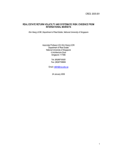 CRES: 2005-001  REAL ESTATE RETURN VOLATILTY AND SYSTEMATIC RISK: EVIDENCE FROM