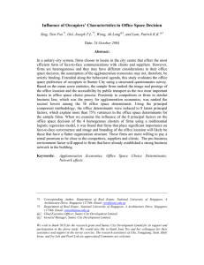 Influence of Occupiers’ Characteristics in Office Space Decision