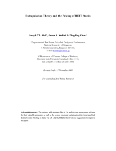 Extrapolation Theory and the Pricing of REIT Stocks