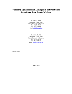 Volatility Dynamics and Linkages in International Securitized Real Estate Markets