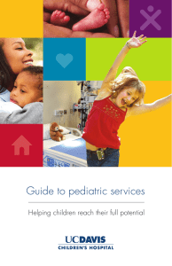 Guide to pediatric services Helping children reach their full potential